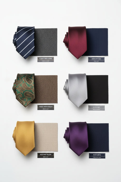 Quality ties in different colors 