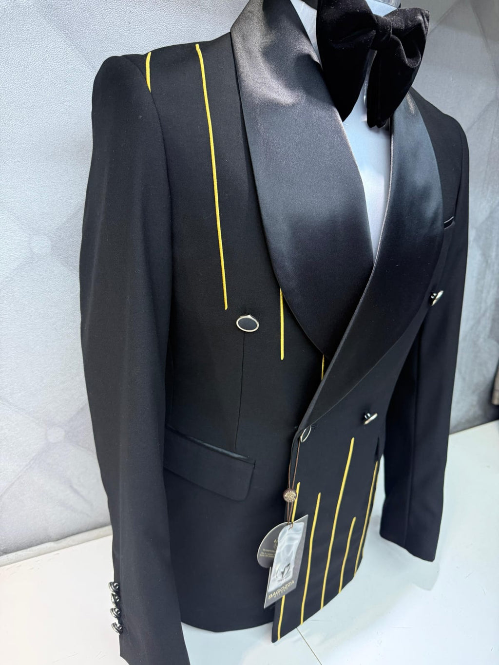 Executive Gold Line Double-Breasted Tuxedo