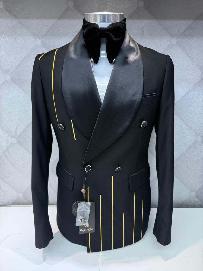 Executive Gold Line Double-Breasted Tuxedo