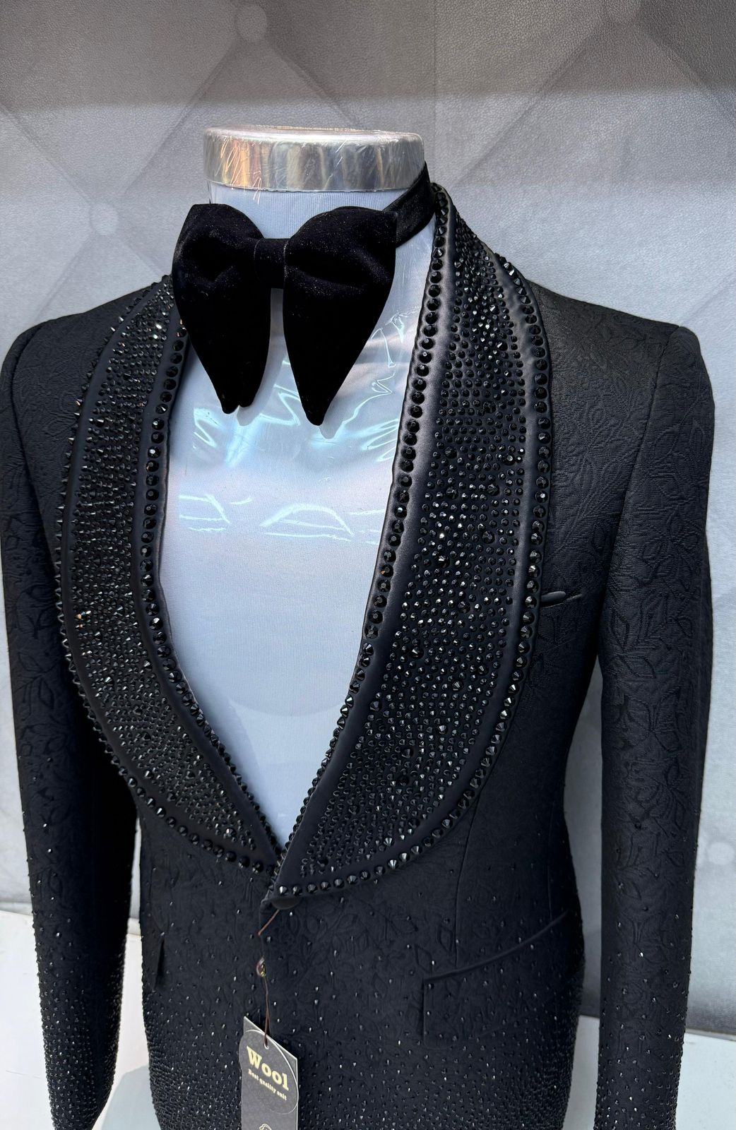 Royal Black Crystal Tuxedo
