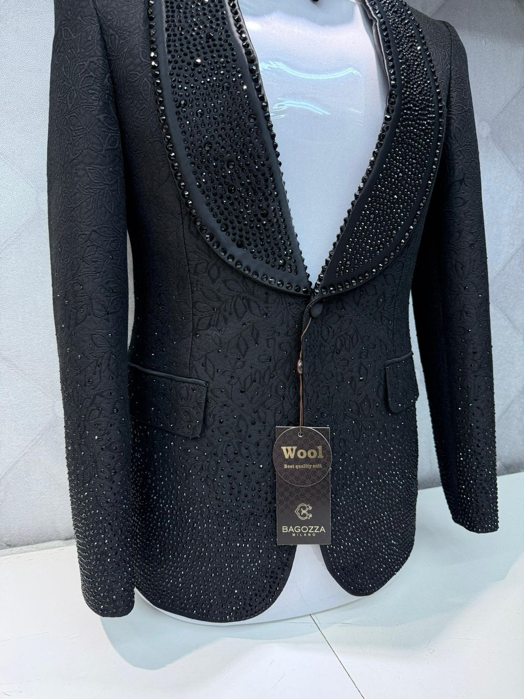 Royal Black Crystal Tuxedo